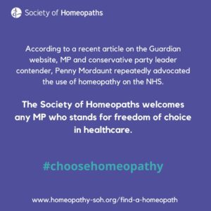 Leadership hopeful shows support for Homeopathy